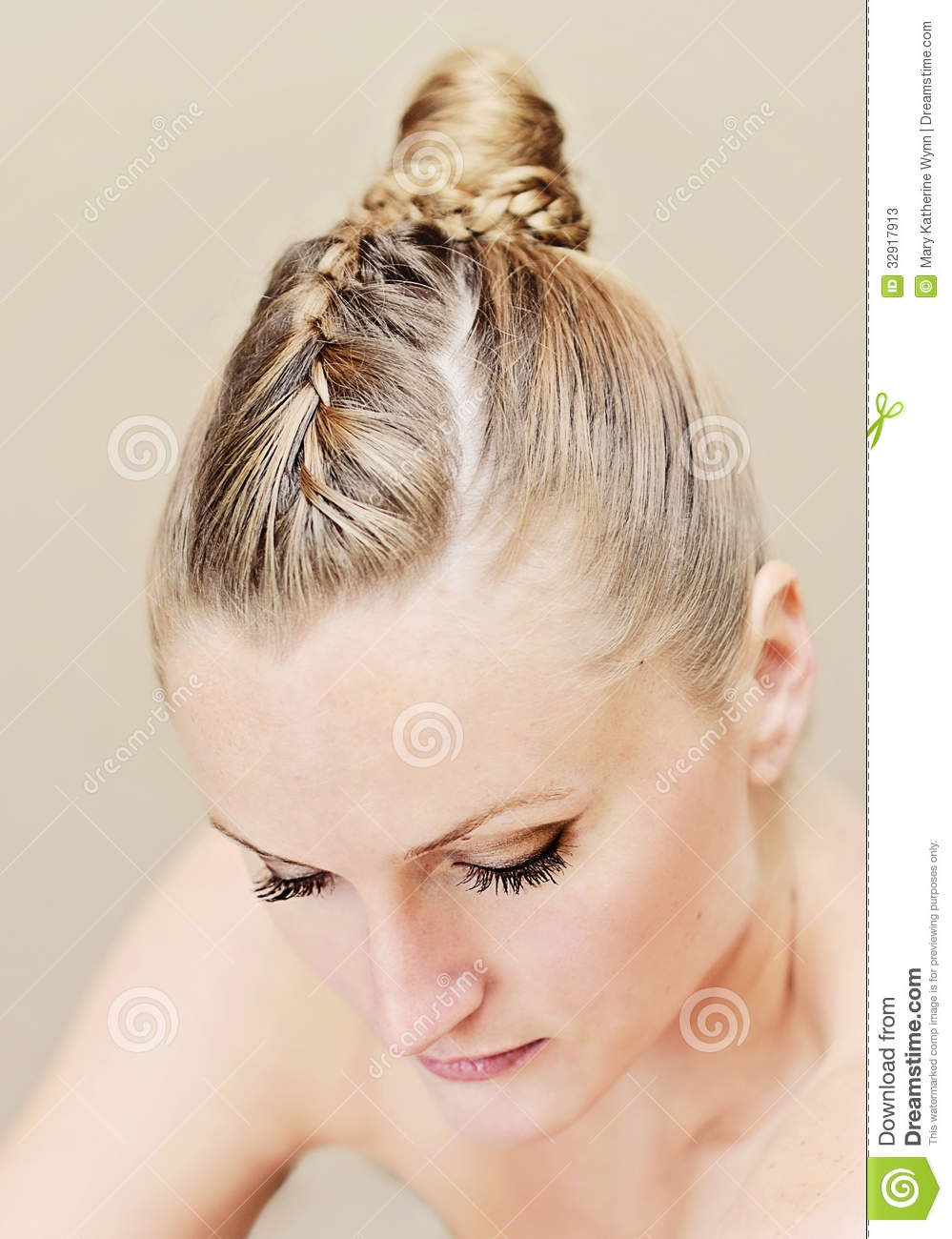 Woman With Updo Hairstyle Stock Photos   Image  32917913
