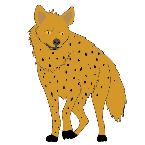 Yellow Hyena Clipart   Animal Clip Arts