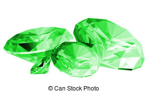 3d Emerald Gem Isolated   A 3d Illustration Of A Emerald Gem