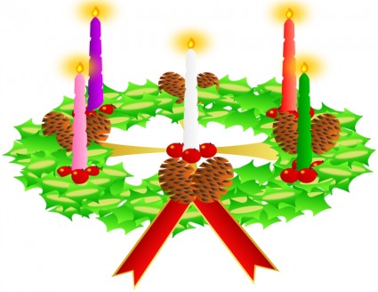 Advent Wreath  Advent Crown Clipart