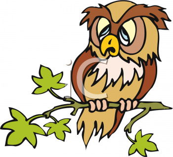 Animal Clipart Net Clipart Picture Of A Cartoon Owl That Looks Tired