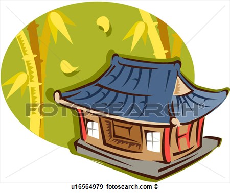 Clip Art   Korean House  Fotosearch   Search Clipart Illustration