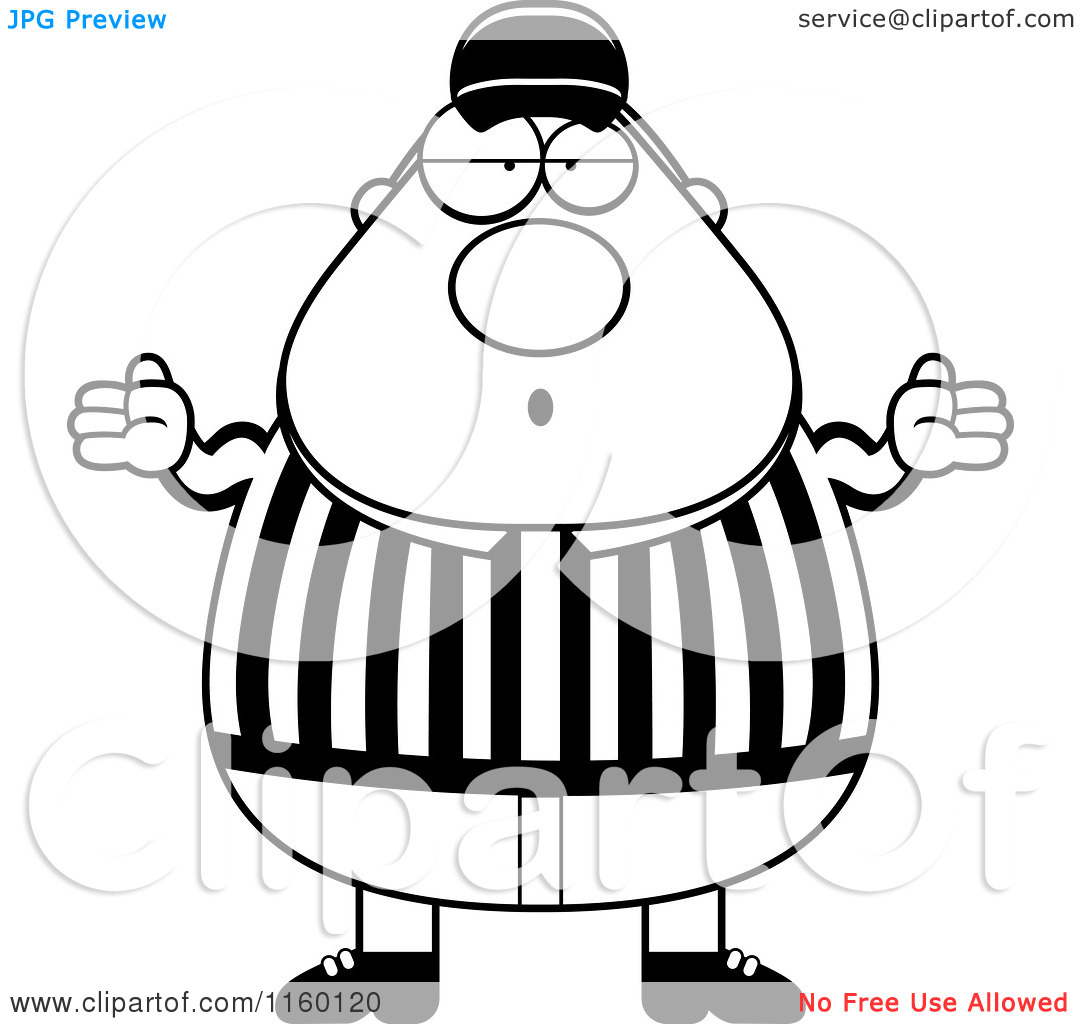 Clipart Black And White Cartoon Clipart Of A Black And White Chubby    