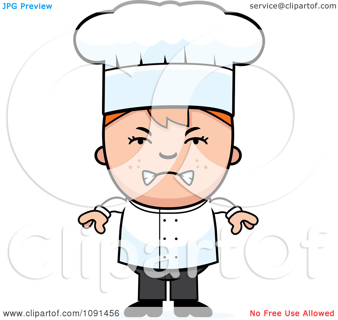 Clipart Mad Chef Boy   Royalty Free Vector Illustration By Cory Thoman