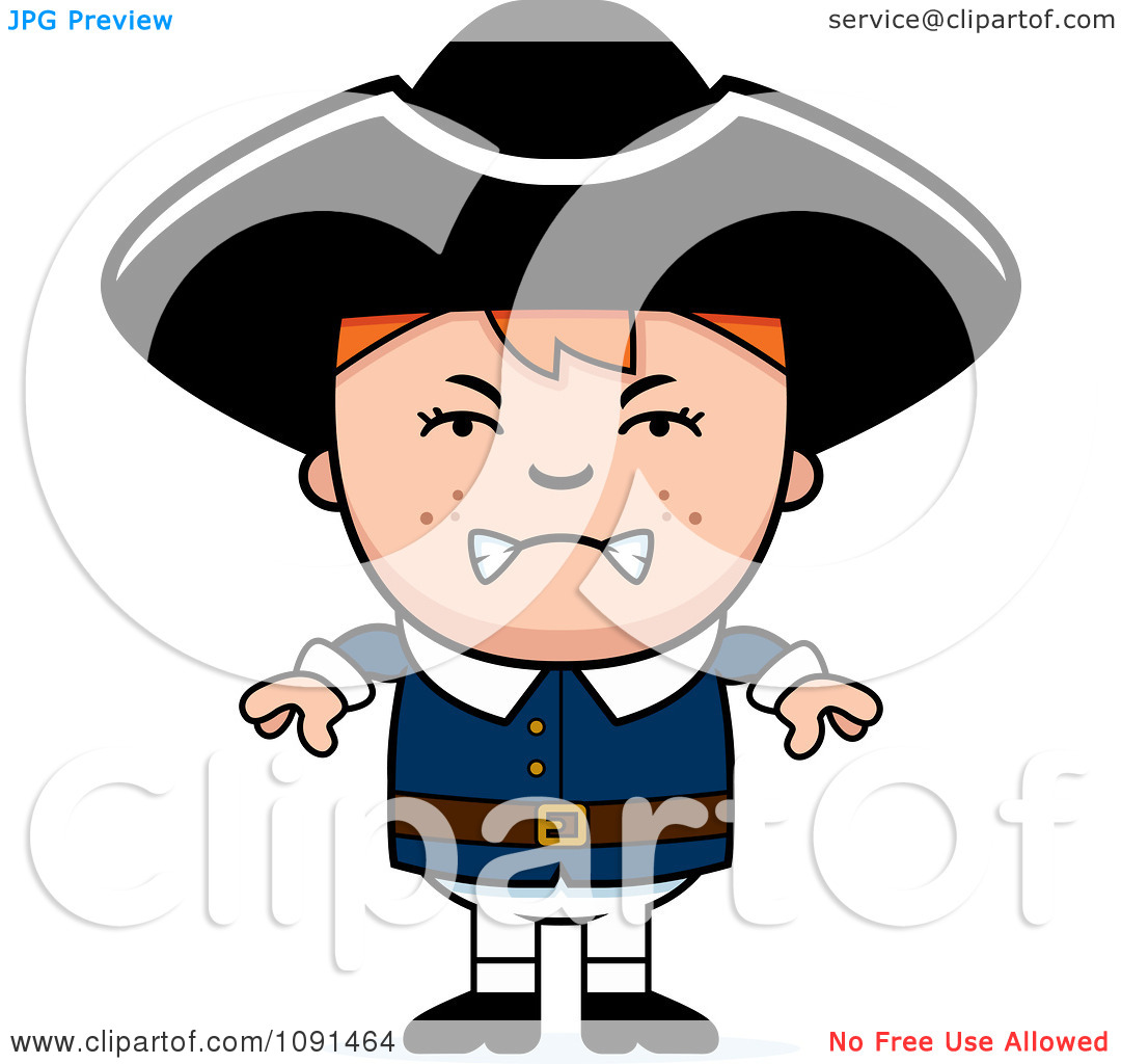 Clipart Mad Colonial Boy   Royalty Free Vector Illustration By Cory