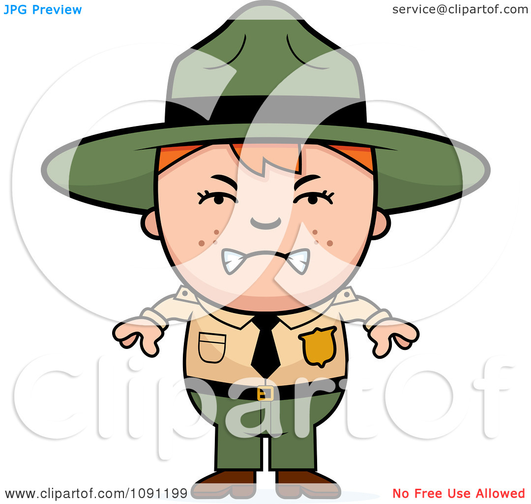 Clipart Mad Forest Ranger Boy   Royalty Free Vector Illustration By