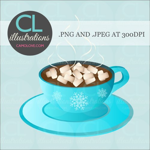 Clipart Singles   Food  Hot Cocoa Cup With Marshmellows