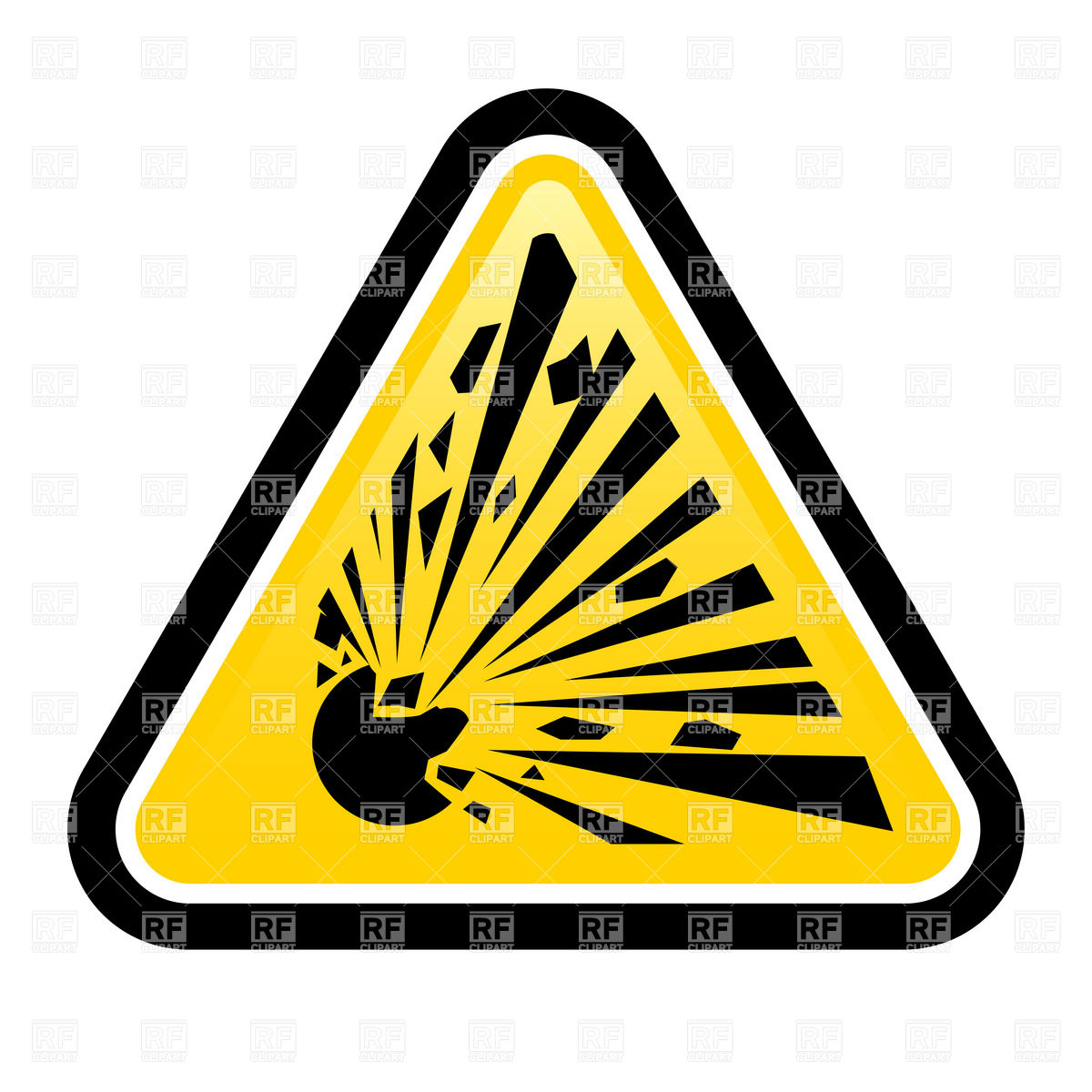 Explosive Hazard Symbol Download Royalty Free Vector Clipart  Eps 