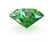 Green Round Cut Emerald   Clipart Graphic