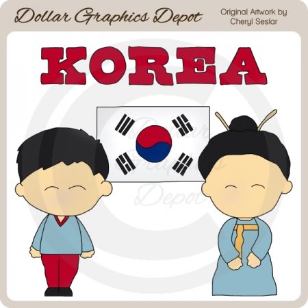 Korean Kids   Clip Art    1 00   Dollar Graphics Depot Quality