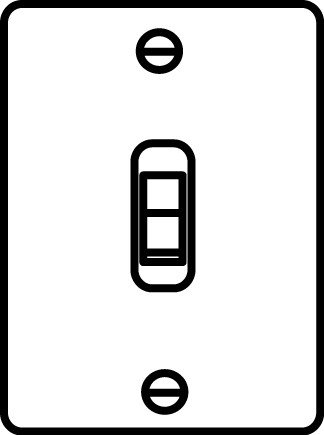 Light Switch Clip Art Image   Black And White Light Switch