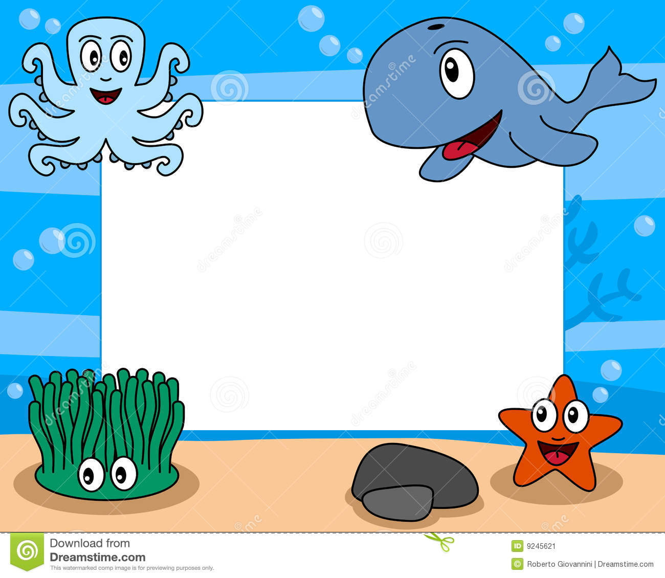 Ocean Habitat Clipart Cartoon Marine Animals  An