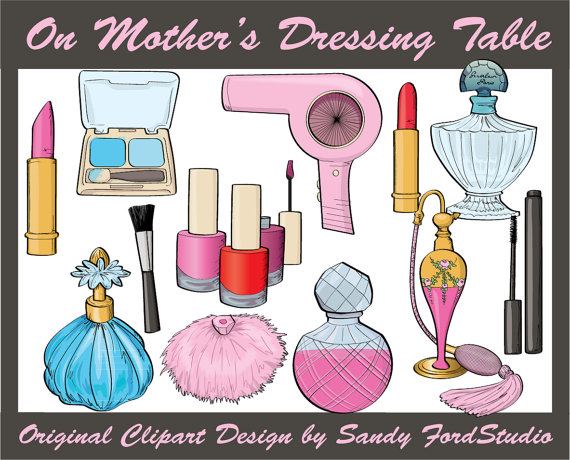 Perfume And Make Up Clipart Collection   On Mother S Dressing Table