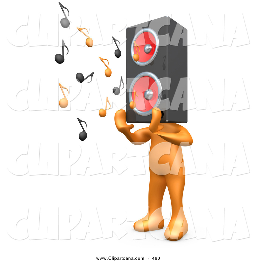 Person Speaker Clipart Clip Art Of A Orange Person