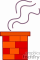 Royalty Free Red Brick Chimney With Feet Out The Top Clipart Image