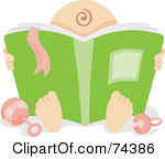 Royalty Free  Rf  Baby Reading Clipart Illustrations Vector Graphics