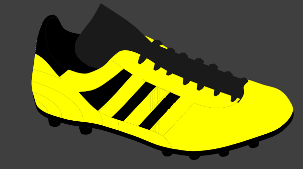 Soccer Cleat Vector Clipart Illustration