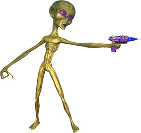 Space Alien With His Ray Gun  I Know What You Re Thinking Punk Have