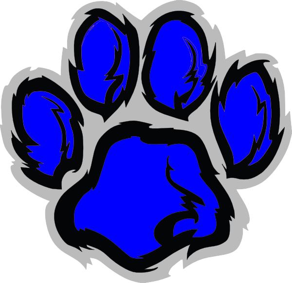 Blue Lion Paw Clip Art At Clker Com   Vector Clip Art Online Royalty