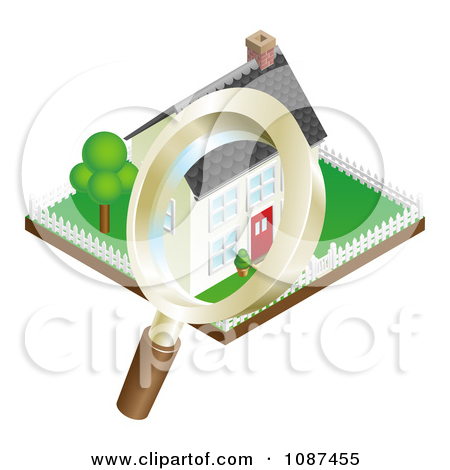 Clipart Happy House Mascot With A Red Roof   Royalty Free Vector