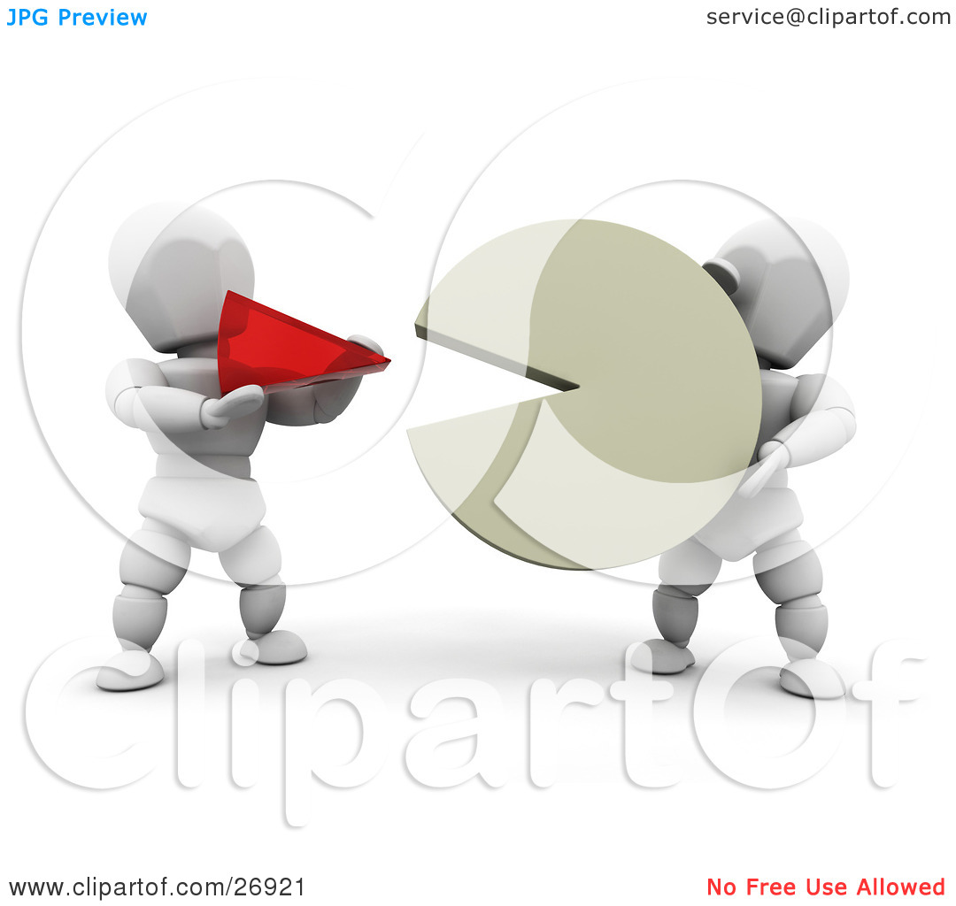 Clipart Illustration Of A White Character Holding A Large Percentage