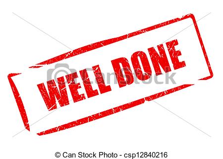 Clipart Of Well Done Stamp Isolated On White Csp12840216   Search Clip