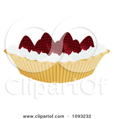 Clipart Strawberry Pie 1   Royalty Free Vector Illustration By