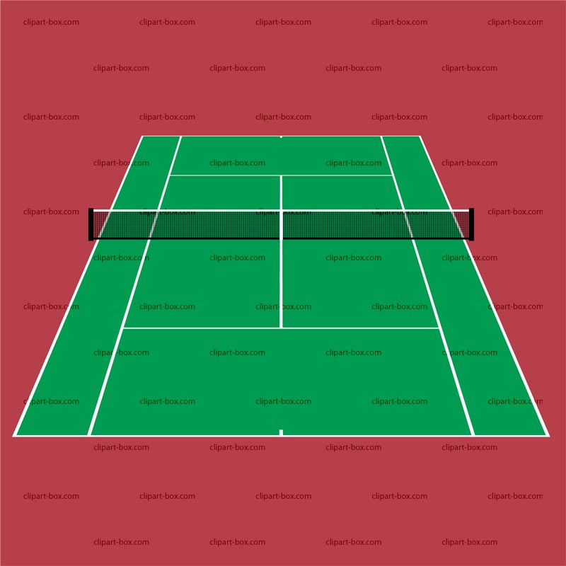Clipart Tennis Court 5   Royalty Free Vector Design