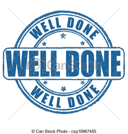 Clipart Vector Of Well Done Stamp   Well Done Grunge Rubber Stamp On    