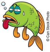 Fish   Vector Illustration Of Cartoon Fish Sick