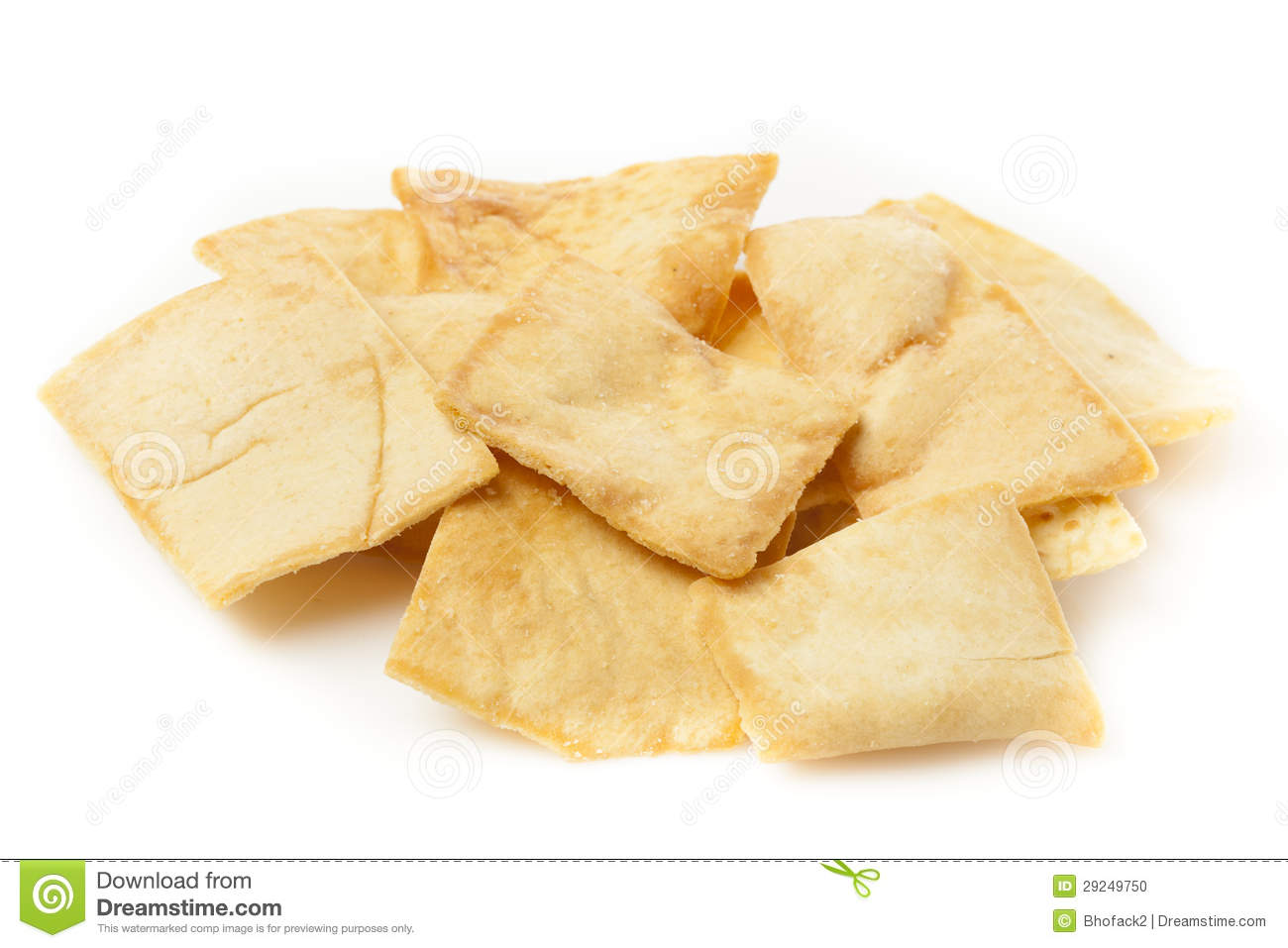 Homemade Crunchy Pita Chips Stock Photo   Image  29249750
