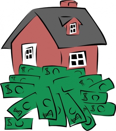 Property Clipart House Sitting On A Pile Of Money Clip Art Jpg