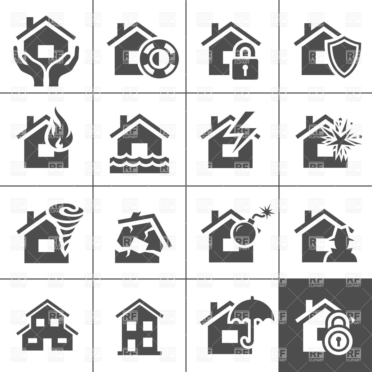 Property Insurance Icon Set 16924 Architecture Buildings Download