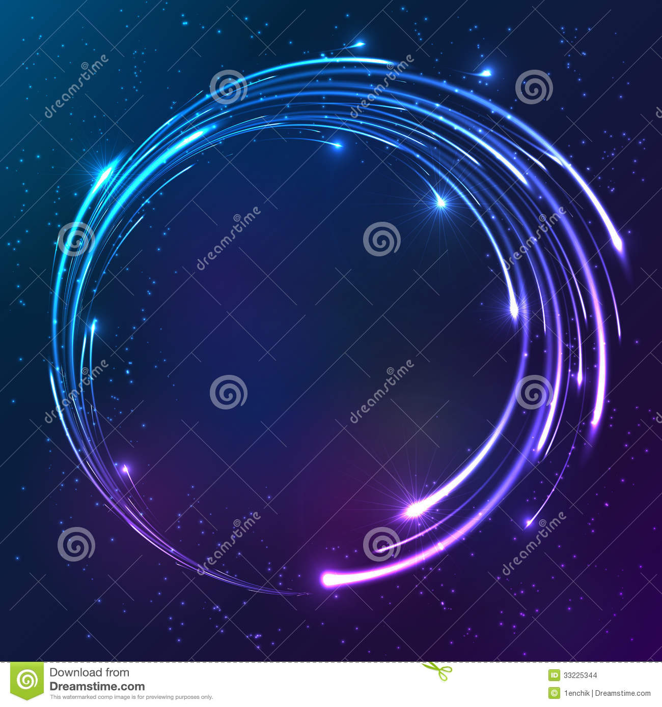 Bright Shining Neon Lights Circle Background Stock Images   Image