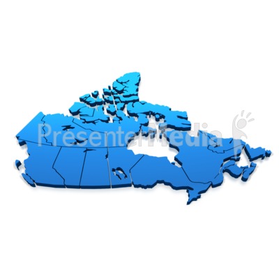 Canada Blue Map   Education And School   Great Clipart For    