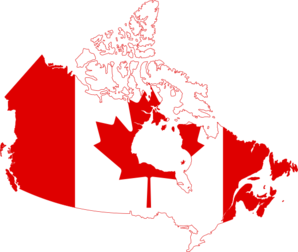 Canada Flag Map Clip Art At Clker Com   Vector Clip Art Online