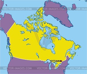 Canada Map   Vector Image