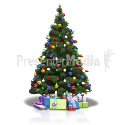 Christmas Tree Shiny Lights   Holiday Seasonal Events   Great Clipart    