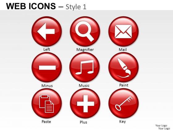 Clipart Web Icons Powerpoint Slides