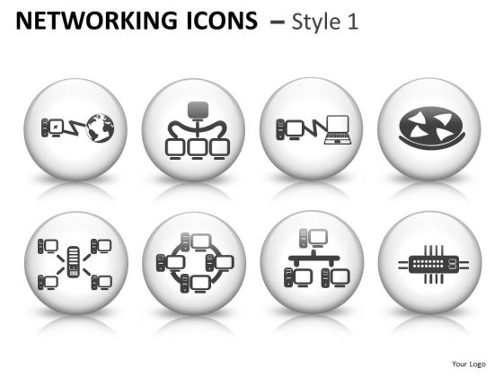 Computer Internet Networking Icons Graphics Clipart For Powerpoint