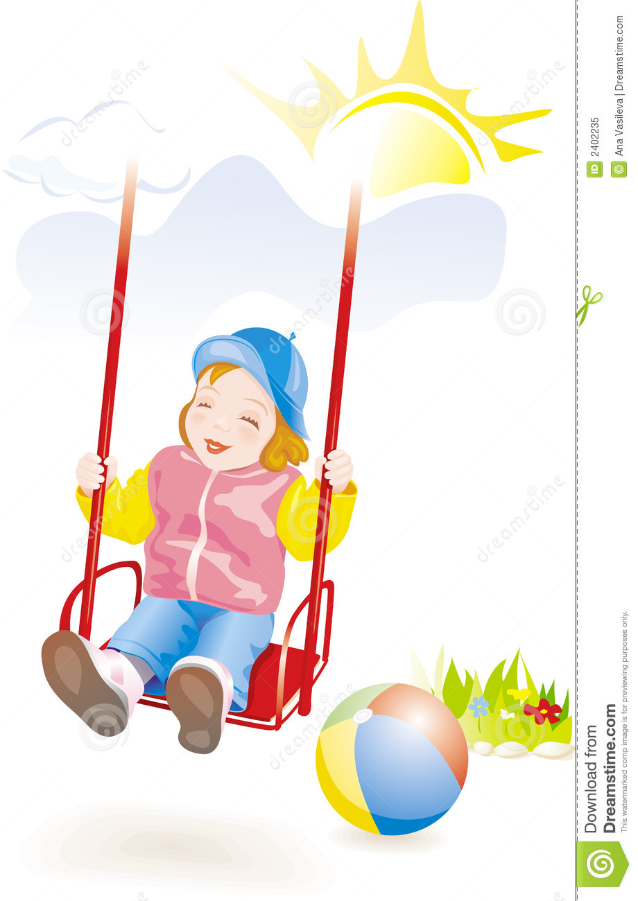 Displaying 20  Images For   Children On Swings Clipart