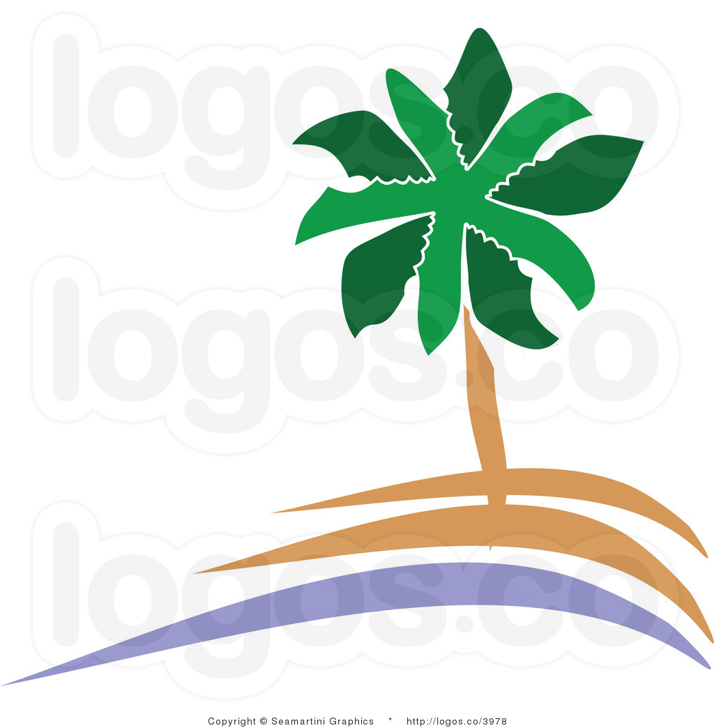 Free Beach Clipart Royalty Free Palm Tree On A Beach Logo By