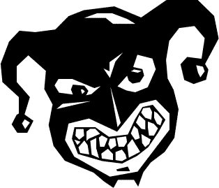 Free Clipart Of Demon Clipart Of A Silhouette Of A Scary Jester