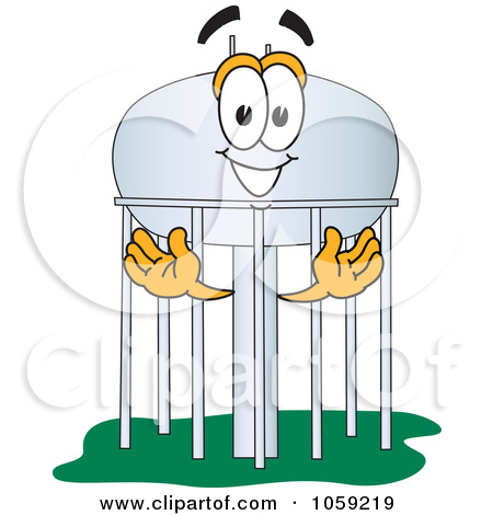 Free Vector Clip Art Illustration Of A Water Tower Character 1 Jpg