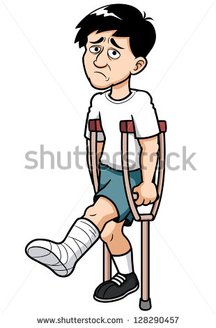 Illustration Of Man With A Broken Leg   128290457   Shutterstock