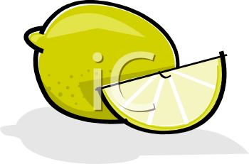 Lime And A Lime Wedge Clipart Image   Foodclipart Com