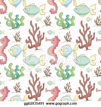 Ocean Plants Clipart Sea Animals And Plants   Stock