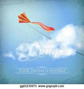 Paper Background With Cloud Kite  Clipart Illustrations Gg65236975