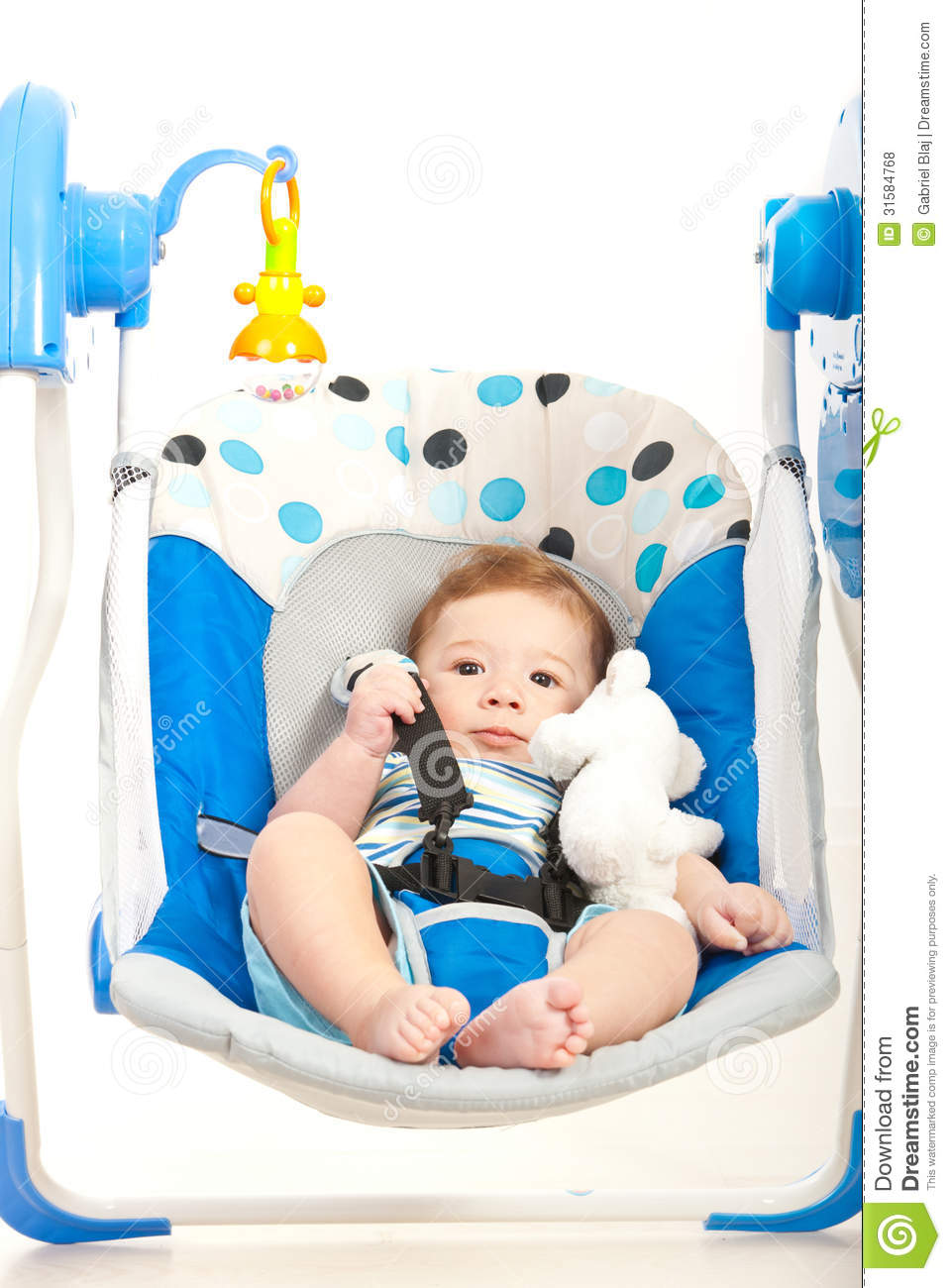 Quiet Baby In A Swing Royalty Free Stock Photos   Image  31584768