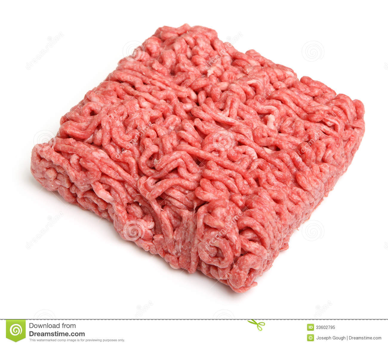 Raw Ground Beef Mince Isolated On White Royalty Free Stock Photo